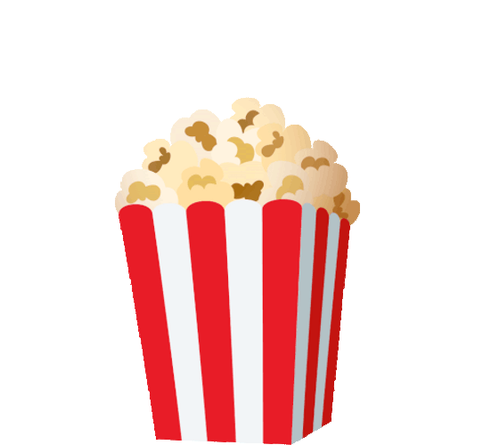 Popcorn Bucket Splash Cartoon GIF