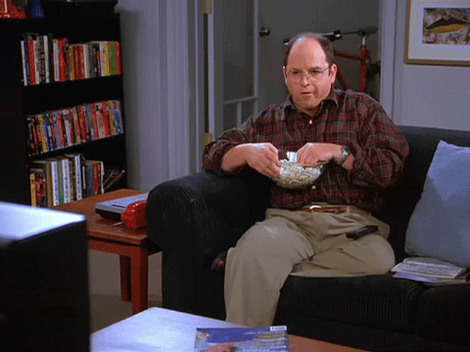 Popcorn George Costanza Seinfeld GIF