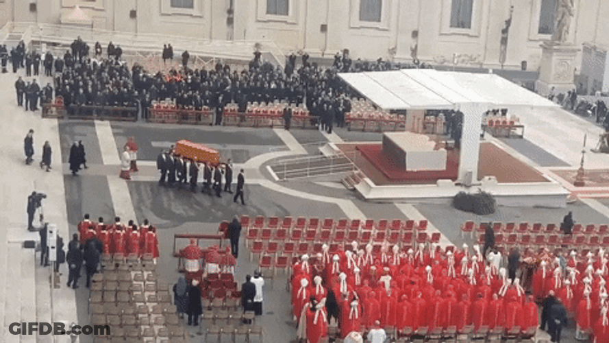 Pope Benedict XVI In Pope Mobile GIF