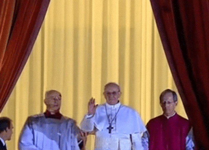 Pope Francis Mobile Giving Blessings GIF