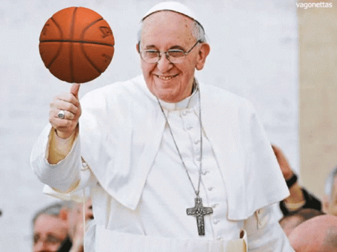 Pope Francis Spinning Mobile Basketball GIF