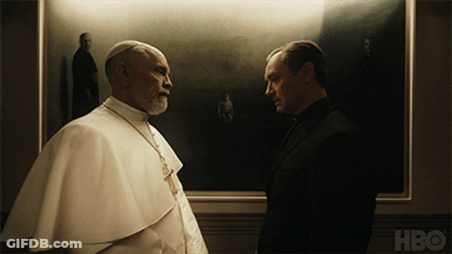 Pope Mobile John Malkovich Jude Law GIF