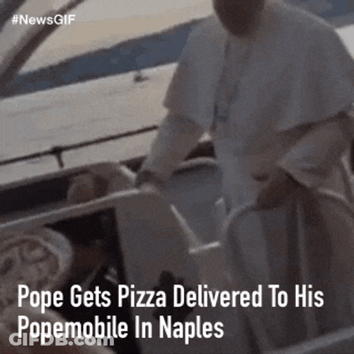 Pope Mobile Pizza Delivery Meme GIF