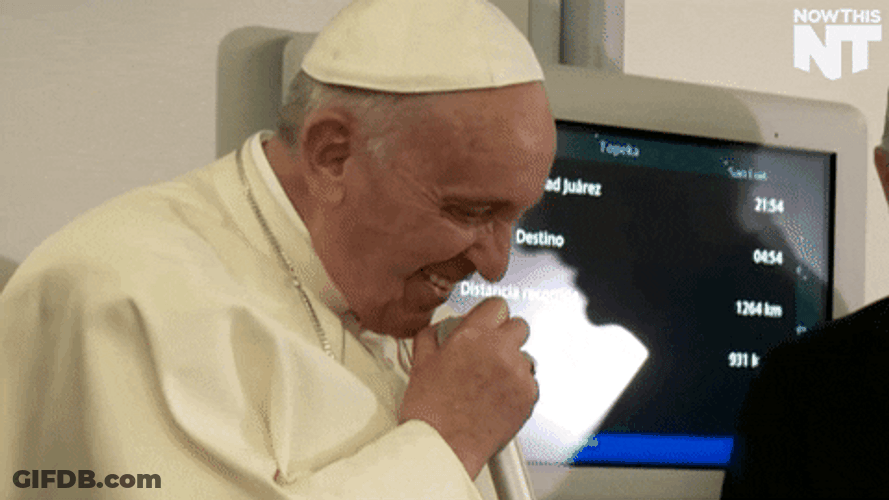 Pope Mobile Pope Francis Laughing GIF