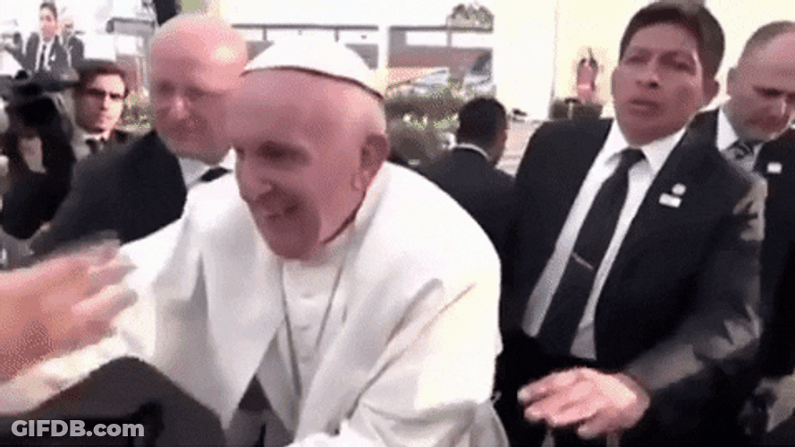Pope Mobile Pope Francis Pulled GIF