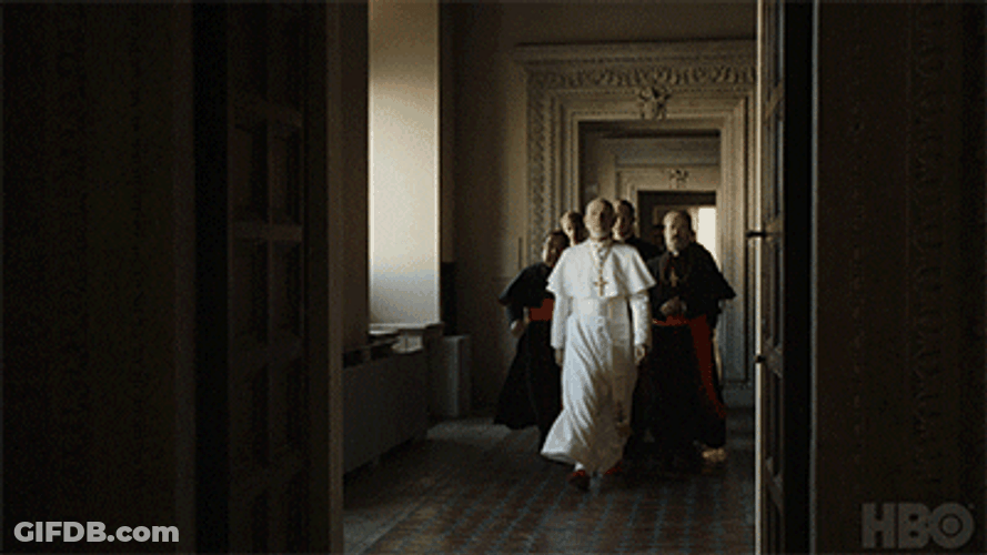 Pope Wearing Cassock Is Mobile GIF