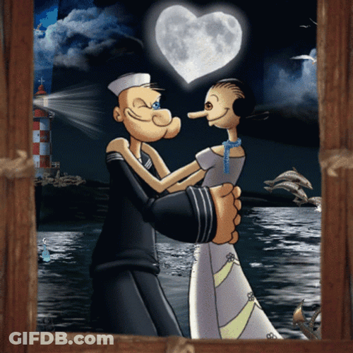 Popeye Beautiful Good Night Picture GIF