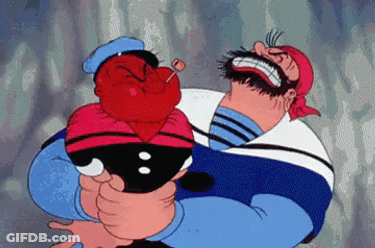 Popeye Boiling Radish Head GIF