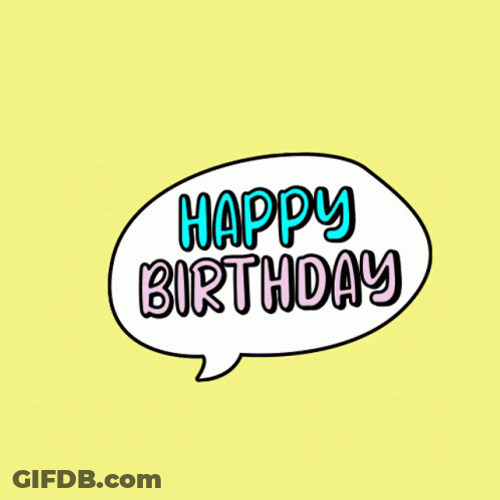 Popping Birth Day Greeting GIF