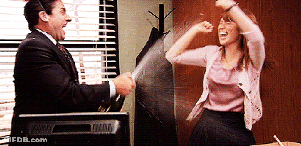 Popping Champagne Shower GIF