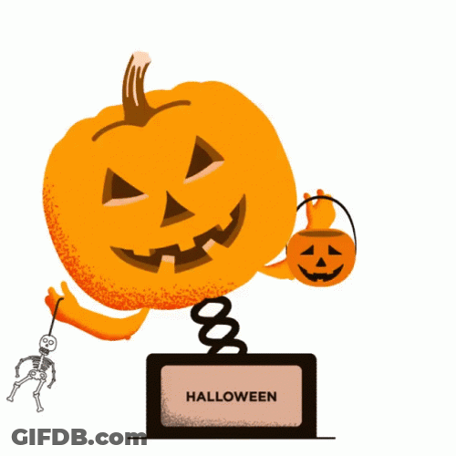 Popping Pumpkin Dance For Halloween GIF