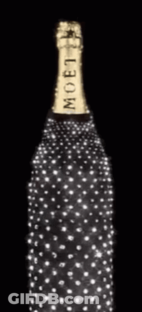 Popping Sparkling Champagne Bottle GIF
