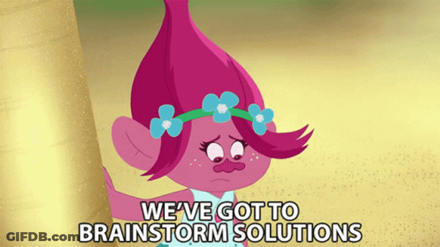 Poppy Brainstorming For Solutions GIF