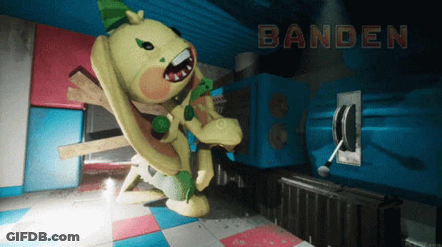 Poppy Playtime Bunzo Bunny Rolling Over GIF