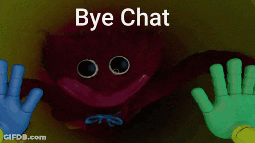 Poppy Playtime Huggy Wuggy Bye Chat GIF
