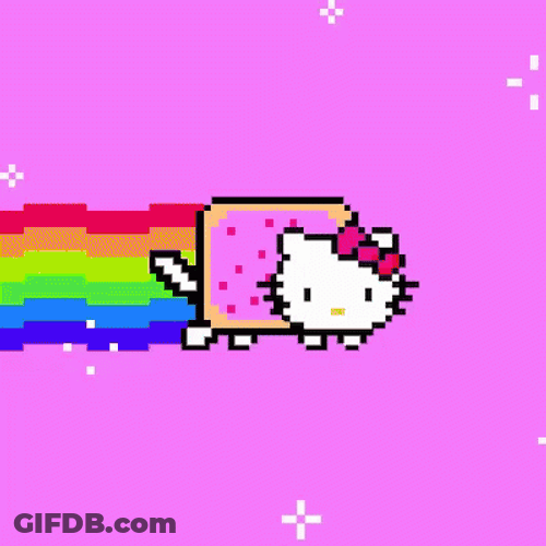 Poptart Cat Hello Kitty Version GIF