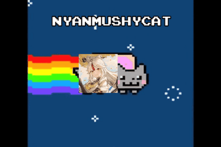 Poptart Cat Ningguang Genshin GIF
