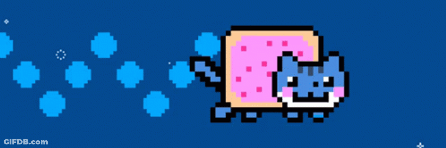 Poptart Cat Underwater GIF