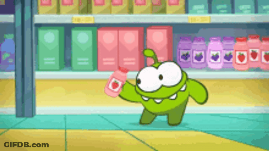 Porque No Los Dos Frog Cut Rope Cartoon GIF