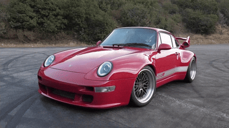 Porsche 911 400R Front And Back Views GIF