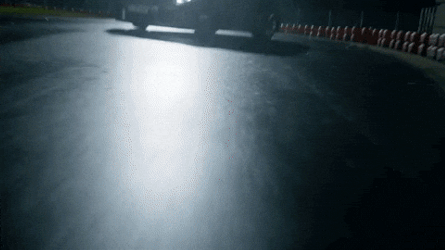 Porsche 911 Gray Running Water Splash GIF