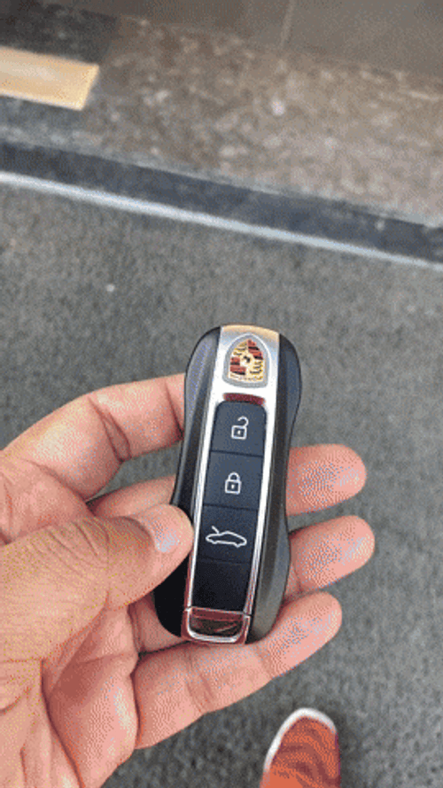 Porsche 911 Turbo Blue Exterior And Interior View GIF
