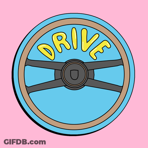 Porsche Museum Logo With Steering Wheel GIF