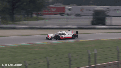 Porsche Race Car Driving On Track GIF