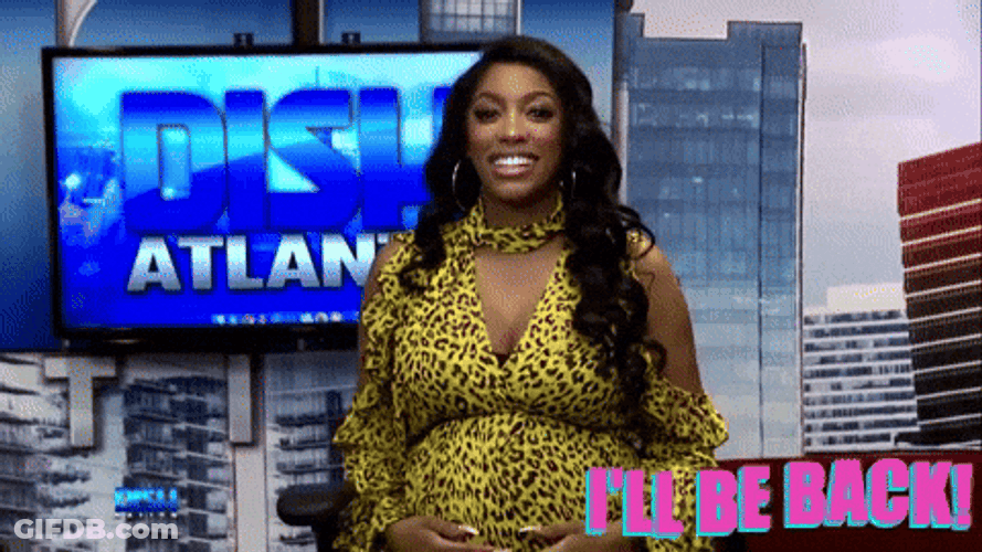 Porsha Williams Pregnant Belly I'll Be Back GIF