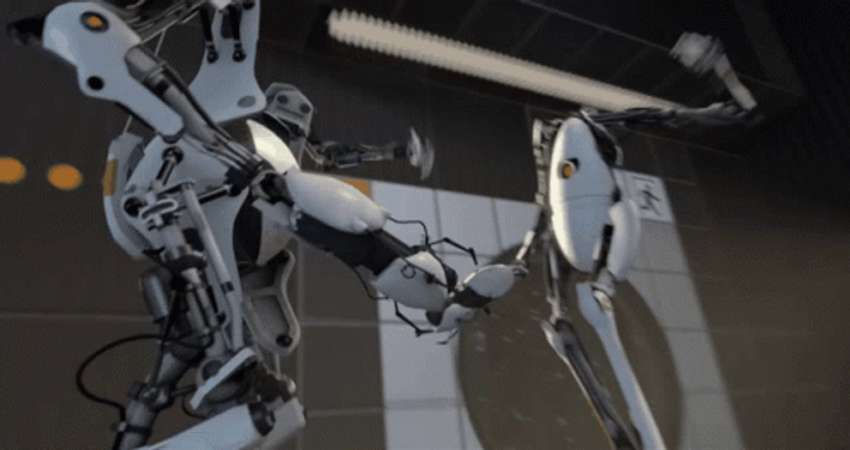 Portal 2 High Five GIF