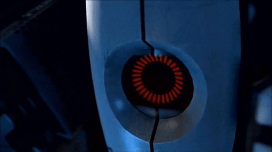 Portal 2 Sentry Turret Staring GIF