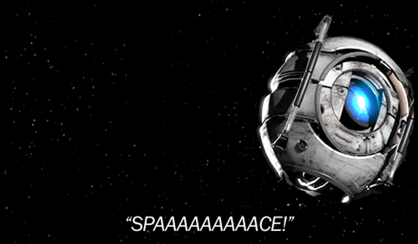 Portal 2 Wheatley In Space GIF