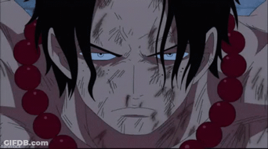 Portgas D Ace Angrily Staring GIF