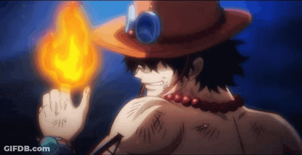 Portgas D Ace Finger Fire GIF