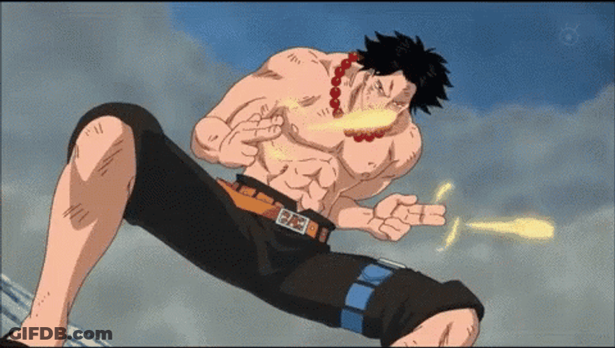 Portgas D Ace Finger Releasing Fire GIF