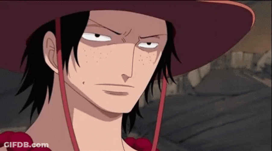 Portgas D Ace Seriously Staring GIF