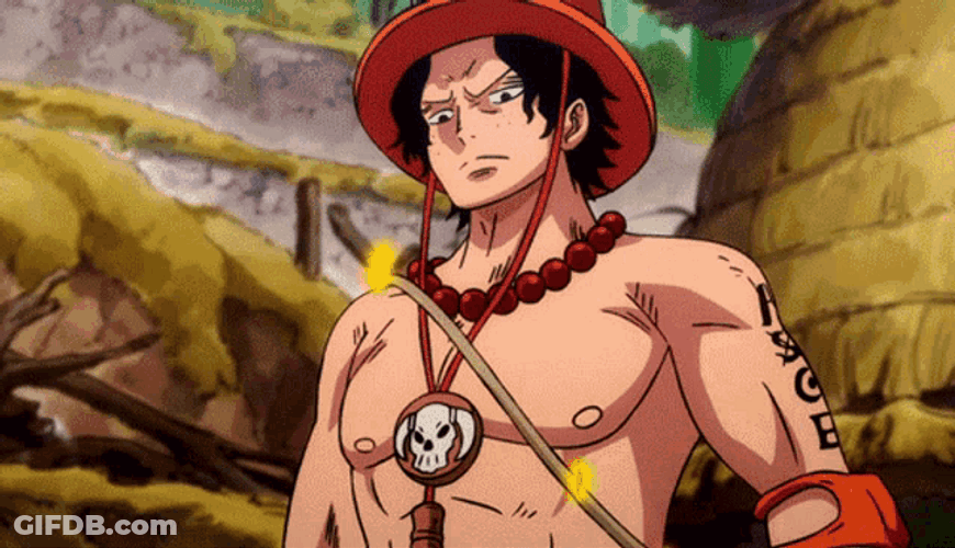 Portgas D Ace Staring Little Girl GIF