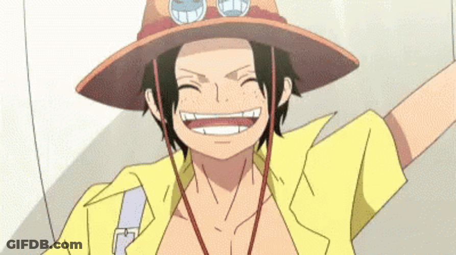 Portgas D Ace Waving GIF