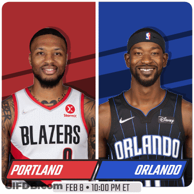 Portland And Orlando Are Playing Basketball On Feb 8 GIF