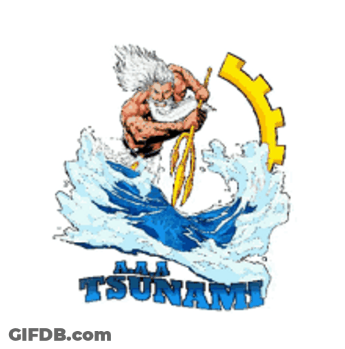 Poseidon And Tsunami Animation GIF