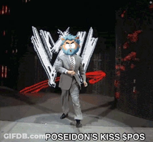 Poseidon's Kiss Edited Head Walking Fast GIF