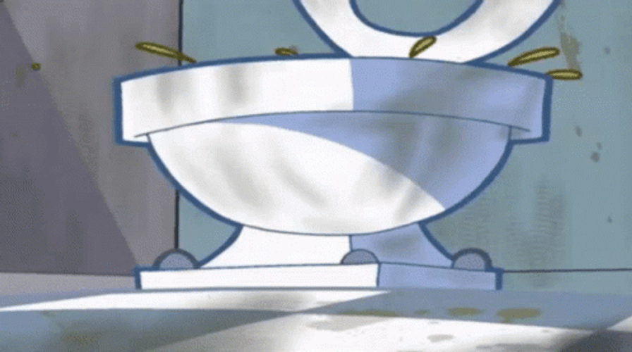 Poseidon's Kiss On Dirty Toilet Bowl GIF