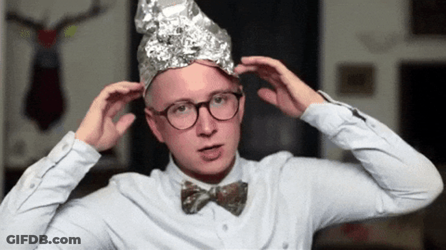 Posing With Tin Hat GIF