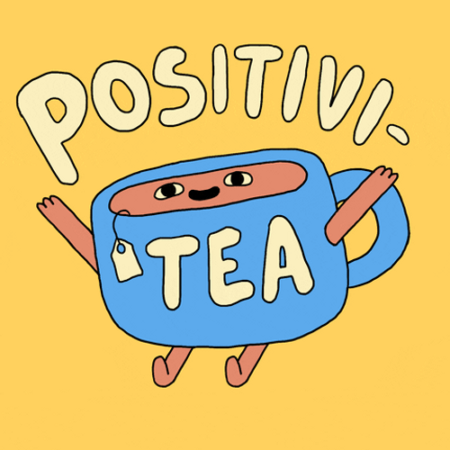 Positive Cartoon Mug Positivi-Tea Meme GIF