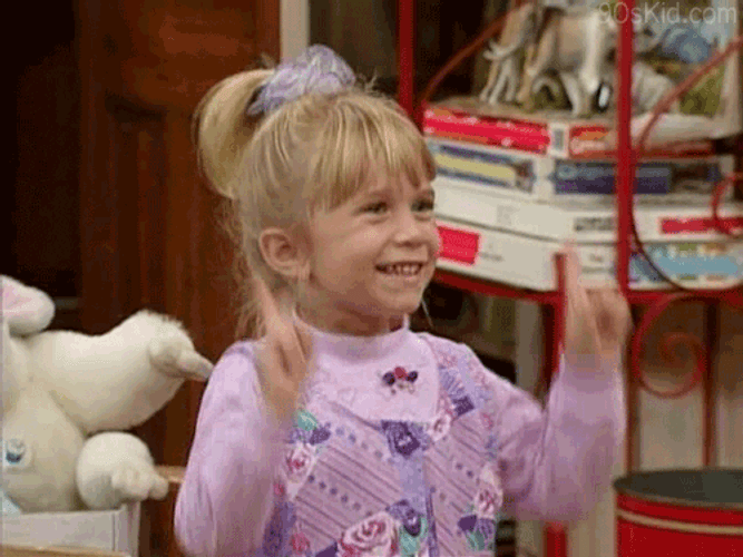 Positive Kid Michelle Tanner Full House GIF