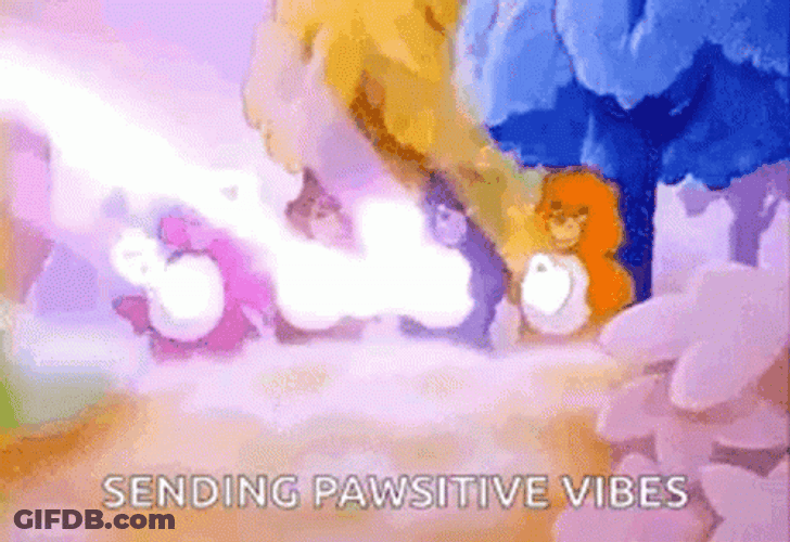 Positive Vibes Care Bears Sending Love GIF