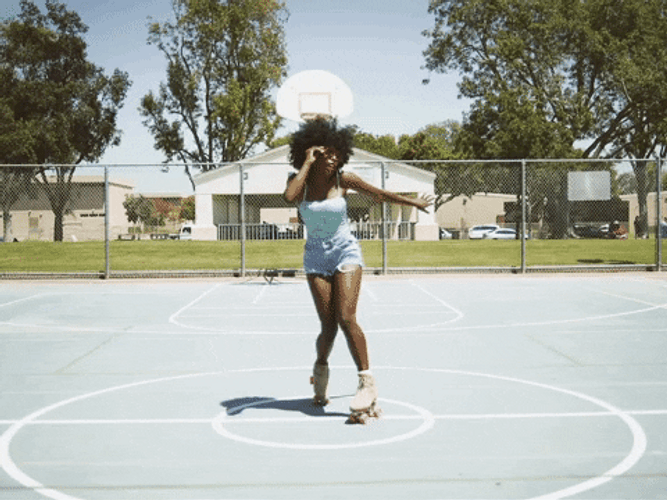 Positive Vibes Happy Rollerskating GIF