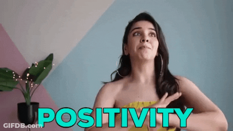 Positive Vibes Jolly Lady GIF