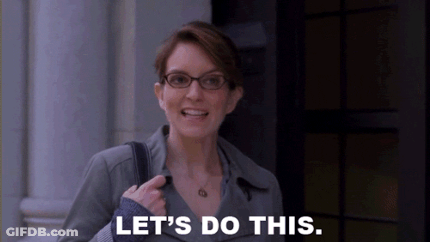 Positive Vibes Let's DO This Liz Lemon GIF