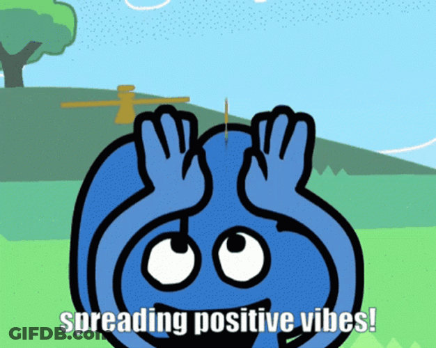 Positive Vibes Rainbow Spreading GIF